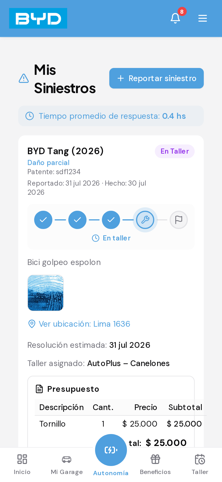 ¿Tuviste un siniestro? Creá tu orden al instante